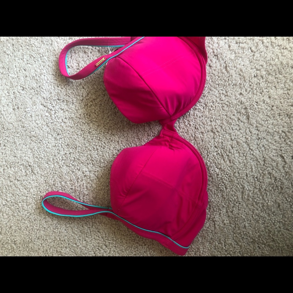 Hot pink bikini top 36F